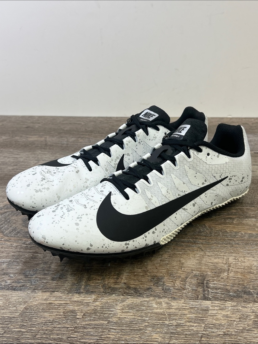 Nike Air Zoom Rival S 9 Track & Field Sprint Spikes Pure Platinum Speckled